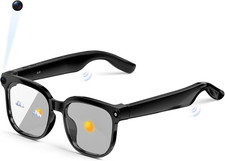 AI Smart Glasses with Camera and Audio, 8MP HD Camera Glasses for Men Women with
