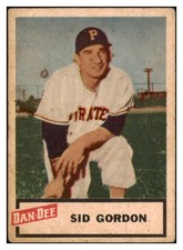 1954 DAN DEE SID GORDON PIRATES VG-EX SET BREAK 515801 (KYCARDS)