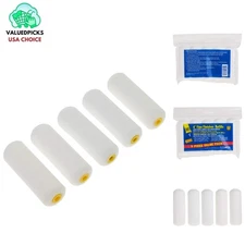Washable & Reusable 4” Foam Paint Roller Covers - 5 Pack for DIY Projects
