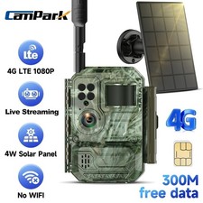 Solar 4G Trail Camera Wildlife Hunting Game Cam with US SIM Card Live Streaming