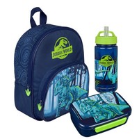 Set Jurassic World Dino | Kinderrucksack Mit Trinkflasche Und Brotzeitdose (Dunk