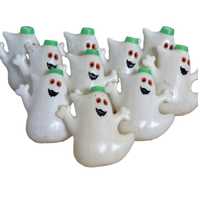 Vintage Blow Mold GHOST Halloween Light Covers 10 Hallmark 1989 White  Plastic 