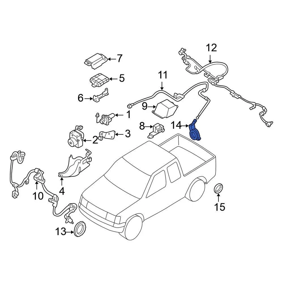 For Nissan Frontier 1998-2002 Nissan 47900VK90A Rear ABS Wheel Speed Sensor — 第 4/4 张图片