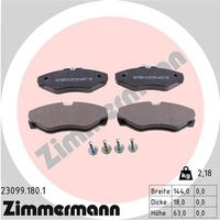 Zimmermann BremsbelÄGe Renault Trafic Jl Fl Opel Vivaro X83 Nissan Primastar X83