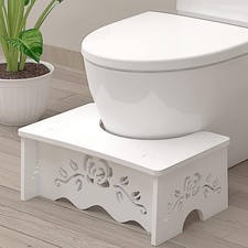 Squatting Toilet Stool - Poop Stool for Bathroom, Wood-Plastic Composite