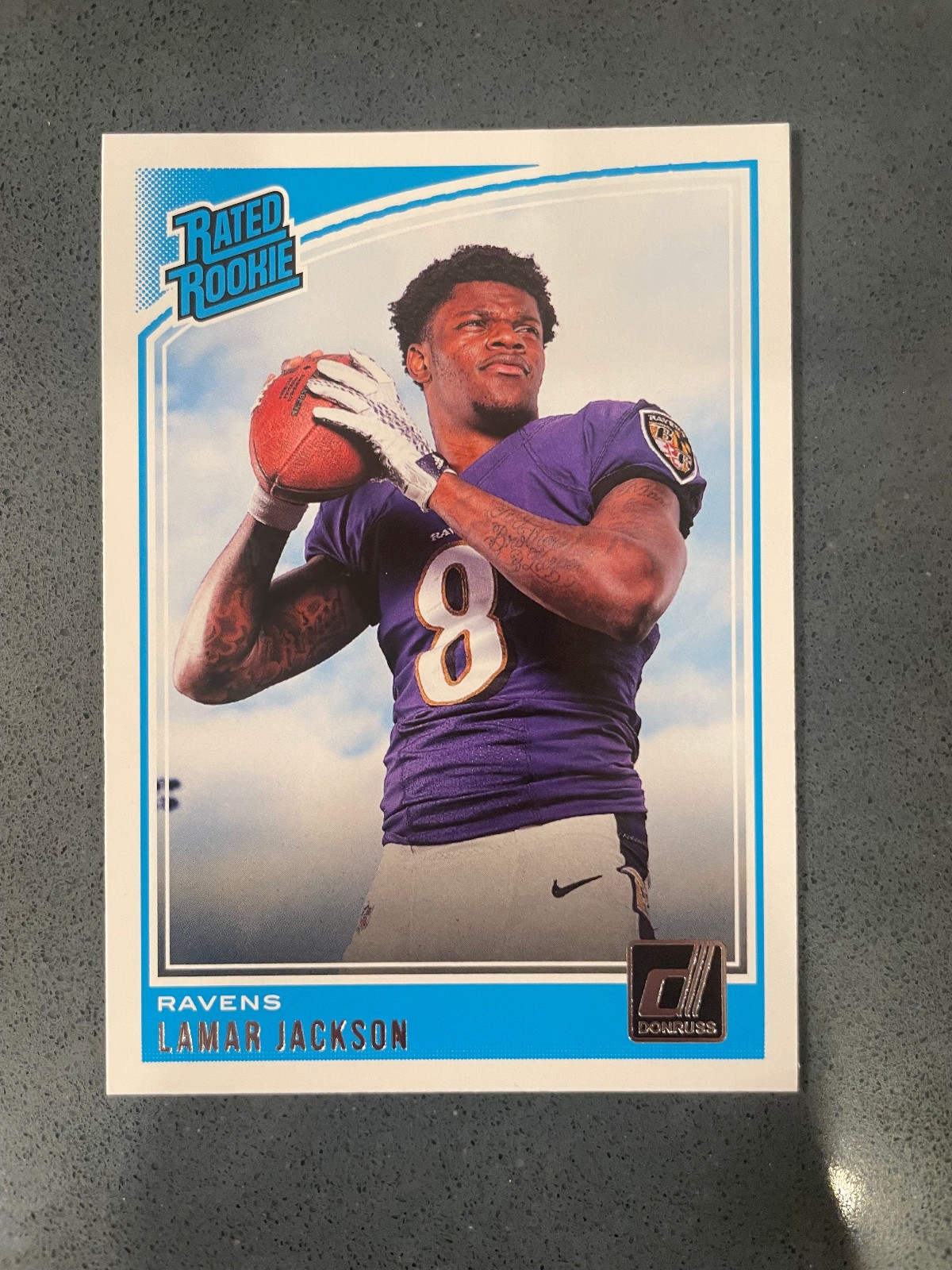 Lamar Jackson Louisville/Ravens 2018 Panini Donruss - Rated Rookie #317 (RC)