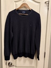 Men  s Sweatshirt Polo by Ralph Lauren Size XL Pima Cotton Navy