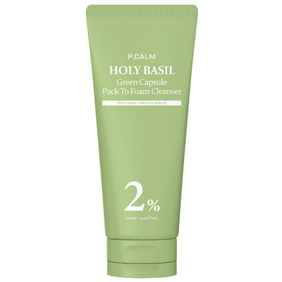 P.Calm Holy Basil Green Capsule Pack To Foam Cleanser 120ml (4.05oz)