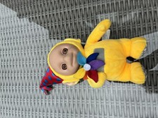 Teletubbies Laa-Laa Plush Soft Toy 2017 Golden Bear Party Hat