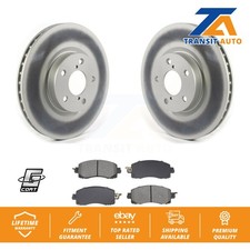 Coated Disc Brake Rotors And Semi-Metallic Pads Front Kit For Subaru Impreza