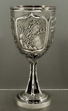 Chinese Export Silver Goblet c1885 WANG HING