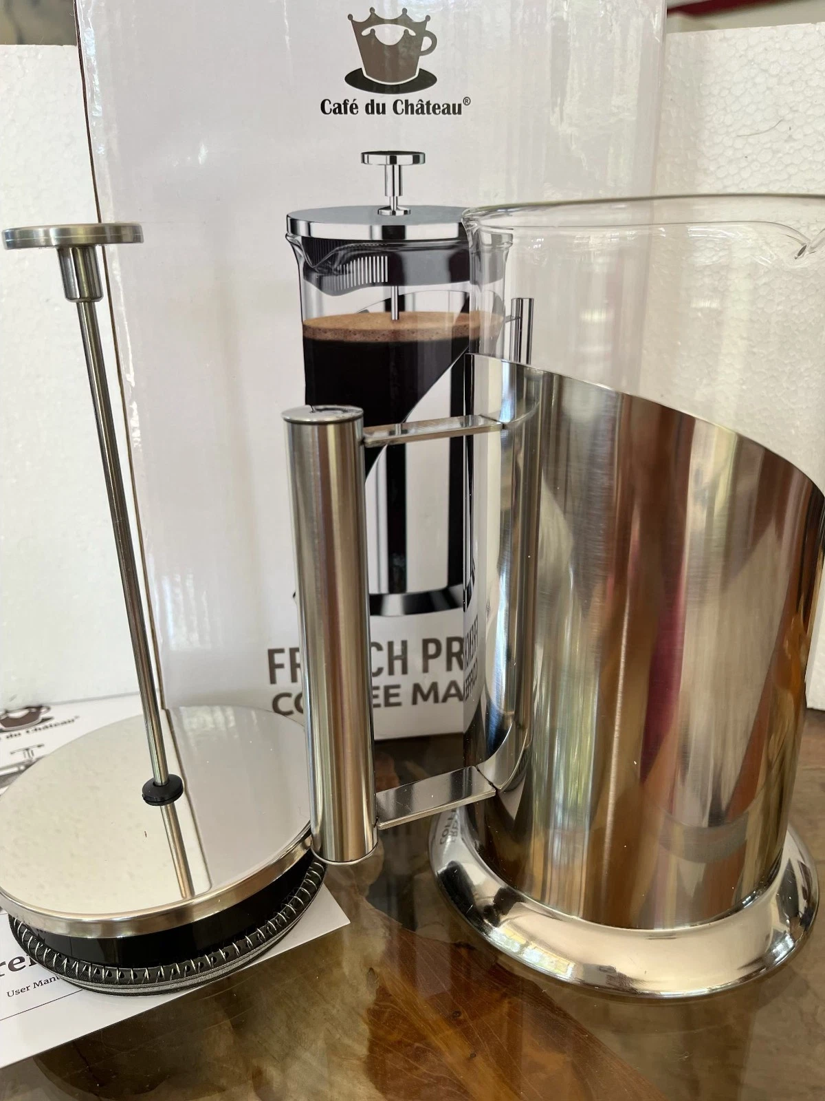 Cafe Du Chateau French Press 8 Cup Coffee Tea Espresso