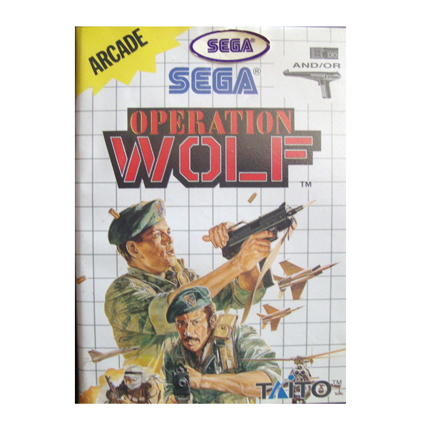 Jeu Rétro Operation Wolf - Version Sega Master System - Bon état, Prêt à Jouer