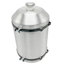 Universal Fuel TanK 9.75 Gallons 12x20'' 1/4 NPT Aluminum Spun Vertical Gas Tank