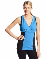 MSP by Miraclesuit Women's Blue Tank Interior Bra and Core Control, Large