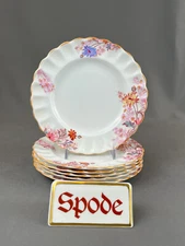 6 Spode CHELSEA GARDEN 6 ¼” Bread Plates: MINT