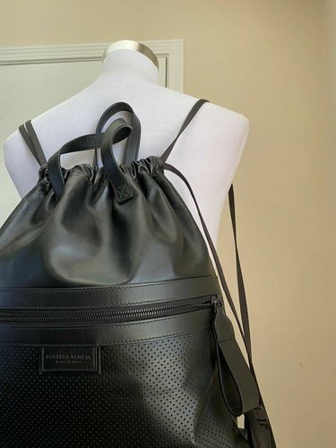 NWT $1980 Bottega Veneta Leather Backpack Black Made in Italy 567222 - Picture 4 of 12