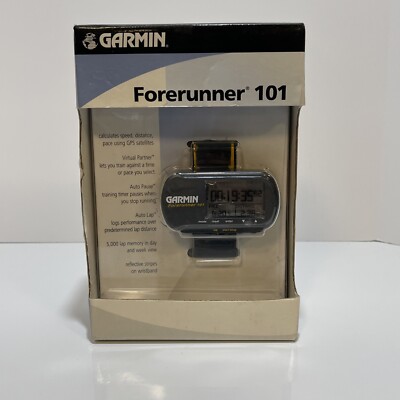 Garmin Forerunner 101 Black GPS Watch With Box, Extra Strap And Manuals | eBay