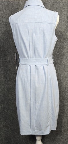 Calvin Klein- Front Belted Dress V Neck And Removable Belt Size 8 NWT (Spots) - Picture 7 of 11