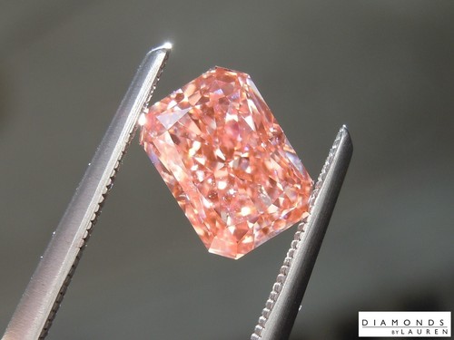 1.56ct Pink VVS2 Radiant Cut Lab Grown Diamond R10848 Diamonds By Lauren - Picture 6 of 7