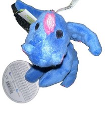 goDog Periwinkle Dragon Squeaky Plush Dog Toy Guard Technology Blue Small 8X6.5"
