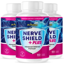 Nerve Shield + PLUS- Brain Support- 3 Bottles- 180 Capsules