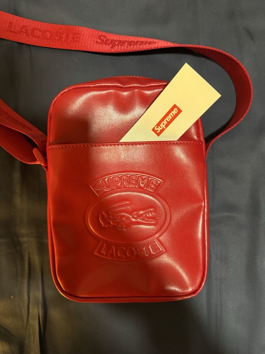 SUPREME x LACOSTE Shoulder Bag Vertical Camera W/ Strap RED SUPREME x LACOSTE Shoulder Bag Vertical Camera W/ Strap RED