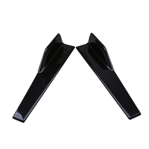 Universal Carbon Car Side Skirt Extension Rocker Panel Body Kit Lip Splitter ABS - Picture 1 of 10