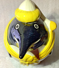 Vintage Metlox Pottery Frosty the Penguin Cookie Jar Made in USA. READ
