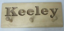 Handmade Personalized KEELEY Wooden Wall Coat or Clothing Hanger Hook Rack