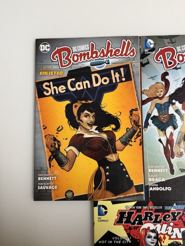 DC Comics Bombshells Volume 1&2 Enlisted, Allies & Harley Quinn Graphic Novels - Bild 2 von 8