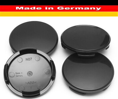 4x Nabendeckel N07 Schwarz 60mm ABS Nabenkappen Felgendeckel Kappen Deckel 
