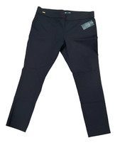 Lauren Ralph Lauren Womens Dress Pants Black Flat Front Work Size 18