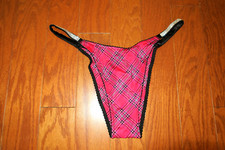S Satin CHEEKY BRAZILIAN VALENTINES SHINY STRAPS VICTORIA'S SECRET PANTIES