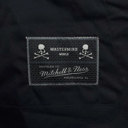 Mastermind World Mitchell & Ness Large Windbreaker Jacket 2023 Collab Black New image 6