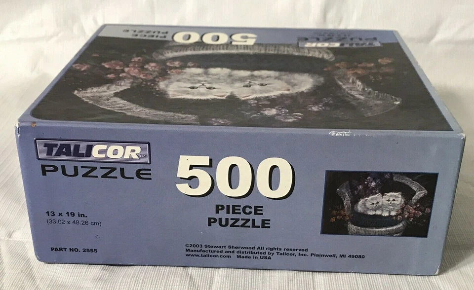 Talicor 500 шт. пазл котята цветы Стюарт Шервуд 2003 запечатанный - Изображение 3 из 4