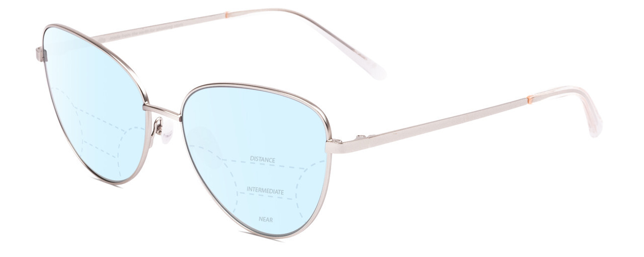 SITO SHADE CANDI Unisex Aviator Multi-Focus Blue Light Eyeglasses in Silver 59mm