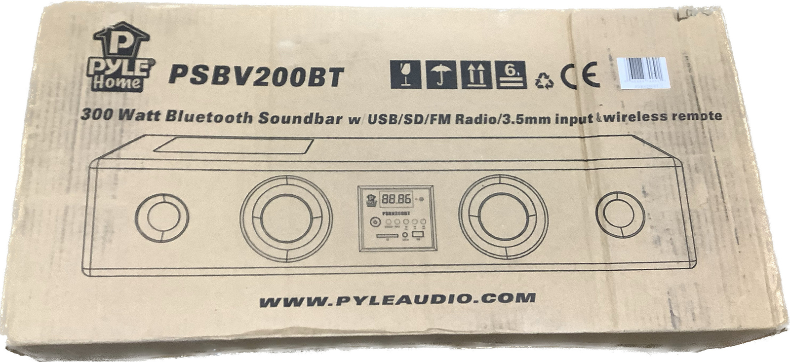 Pyle Home PSBV200BT 300 Watt Bluetooth Soundbar Brand New in Box