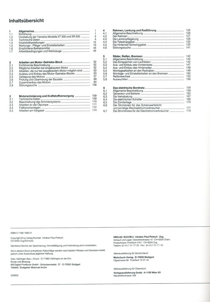 Thumbnail - Yamaha Xt 500 (79>) Reparaturanleitung Bucheli 5065