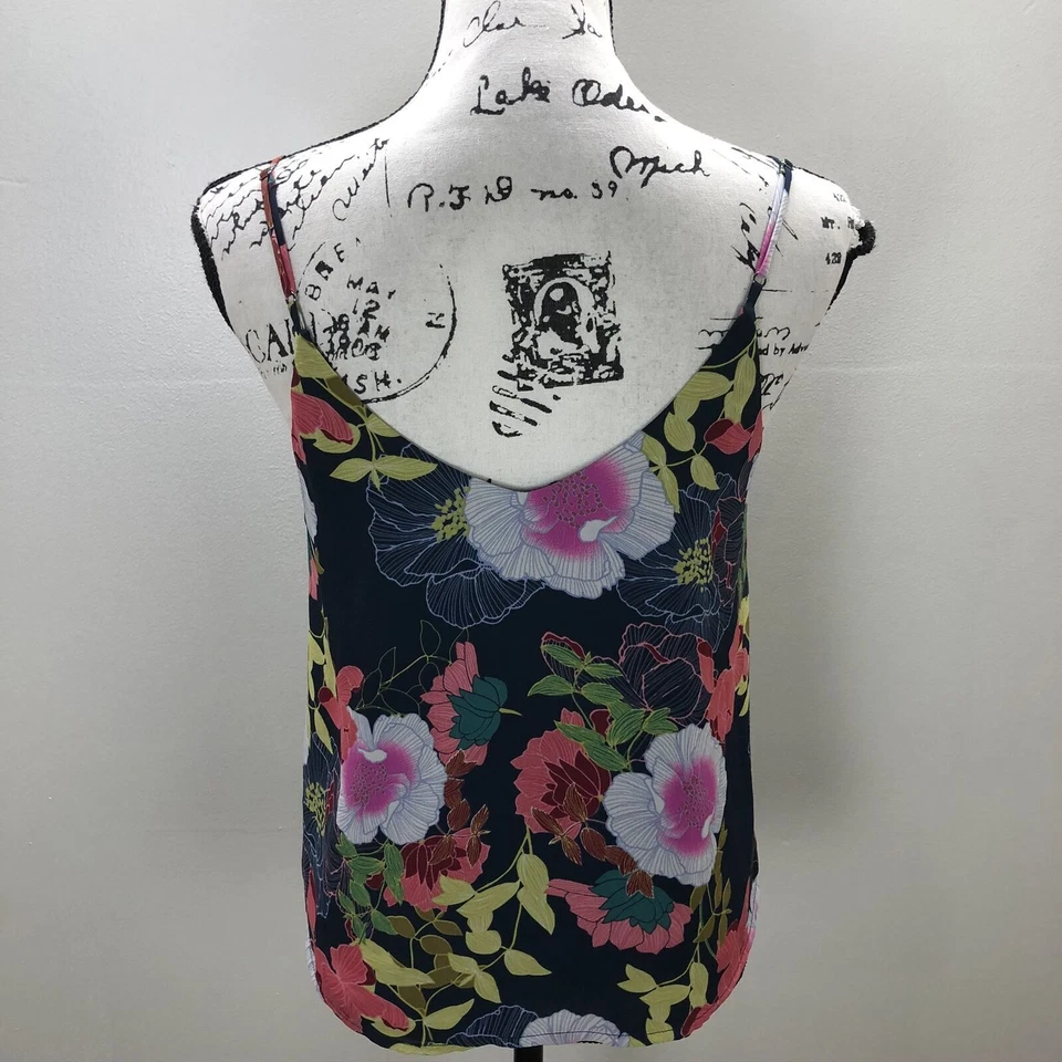 LUSH Spaghetti Strap Multi Color Floral Print Sleeveless Top Women's Size XS - Image 3 of 4