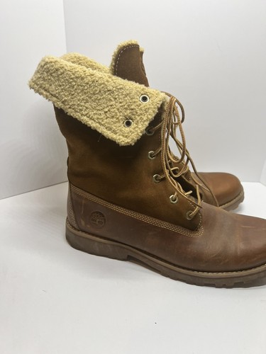 Timberland 6 Inch Juniors Brown 50919 Faux Shearling Winter Boots Size US6 UK5.5 - Picture 5 of 9