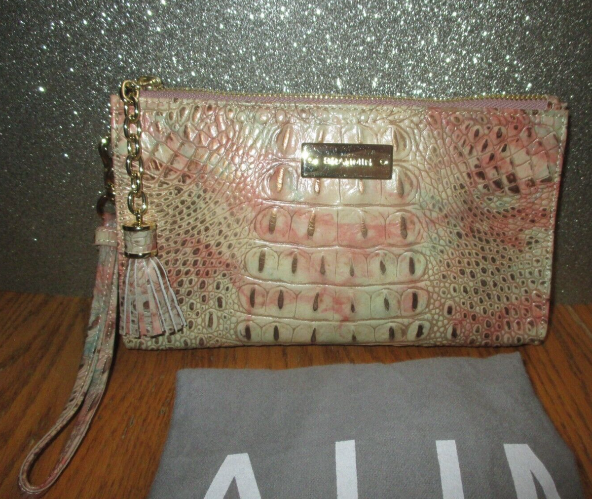 BRAHMIN Millie Wristlet Clutch Bag Multi Color NWOT