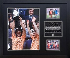 FRAMED RUUD GULLIT SIGNED HOLLAND EURO 88 16"x12" PHOTO PROOF + COA NETHERLANDS