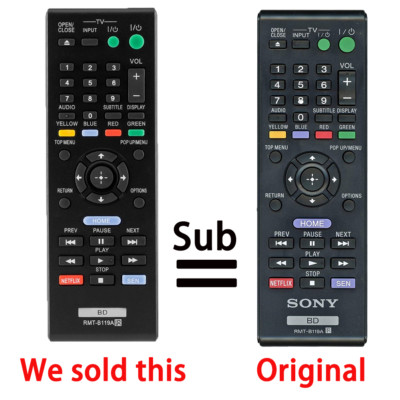 Remote RMT-B119A Replace For Sony BLU-RAY Player BDP-BX59 BDP-S390 BDP-S590