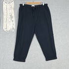 Country Road Pants Womens 14 L Navy Blue Bamboo Cotton Drop Crotch Jogger Casual
