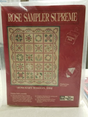 Rose Sampler Supreme Quilt Quilting Blocks Pattern Sew Sewing Flowers Floral NEW