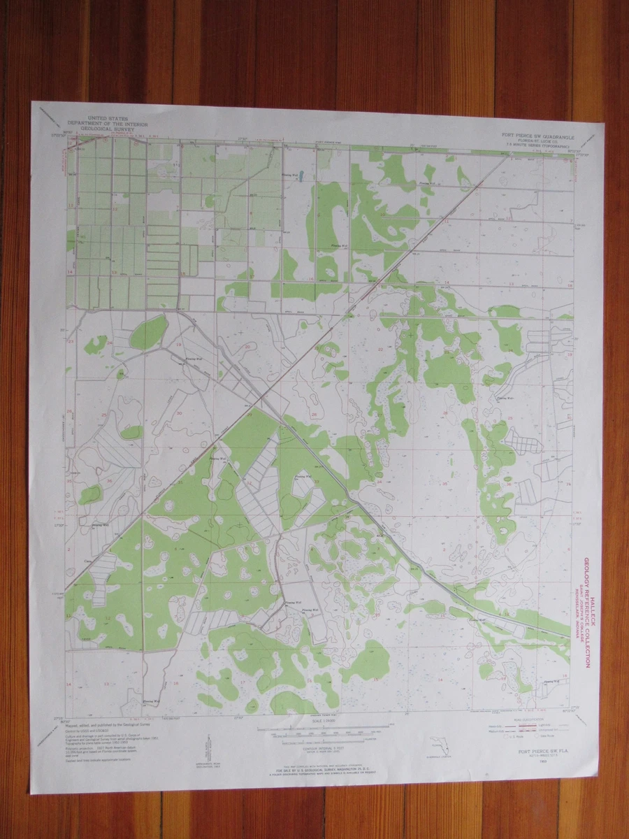Carte Topographique Vintage Originale De Sneads, Floride - 1955 - USGS