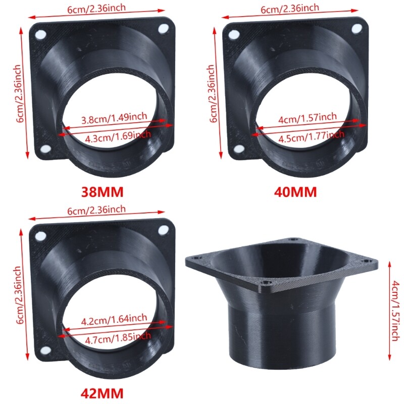 38/40/42mm Duct Connectors Flange Exhaust Hose Flange Wall Mount for
