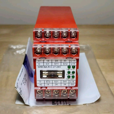 Schmersal SRB-NA-R-C Safety Relay 24V DC 3NO 1NC 6A Cat.4 SIL3 New Free Ship