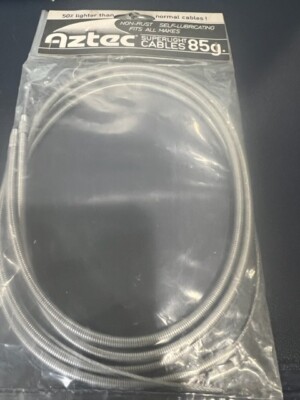 ! TWO VINTAGE SILVER OLD SCHOOL AZTEC SUPELIGHT ROAD BIKE BRAKE CABLES   FRANCE